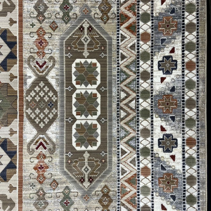 سجاد ليفون بوهيمي تركي L6952 بيج D84949 مقاس 80*150 - سجاد بوهيمي