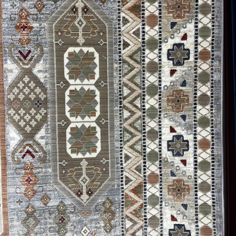 سجاد ليفون بوهيمي تركي L6952 رصاصي D84747 مقاس 80*150 - سجاد بوهيمي