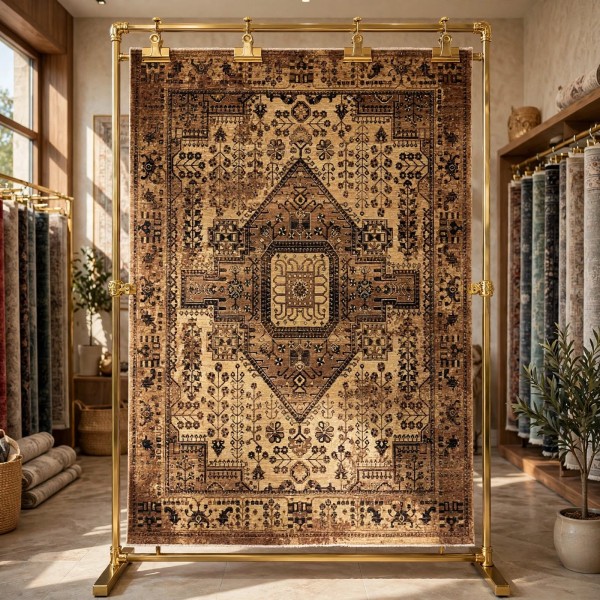 سجاد لونا بوهيمي تركي ODO9A بني مقاس 150*220
