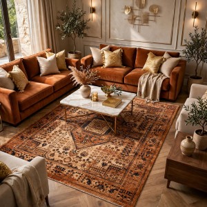 سجاد لونا بوهيمي تركي ODO9A برتقالي مقاس 250*350
