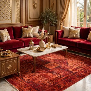سجاد لونا بوهيمي تركي ODO9A احمر مقاس 250*350