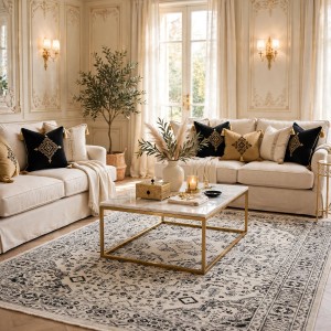 سجاد لونا بوهيمي تركي OE72C كريم مقاس 250*350