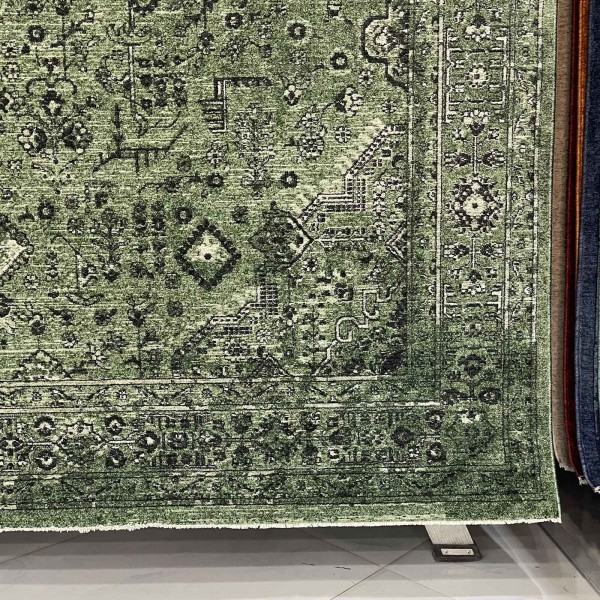 سجاد فخم لونا بوهيمي تركي OE72C اخضر مقاس 300*400