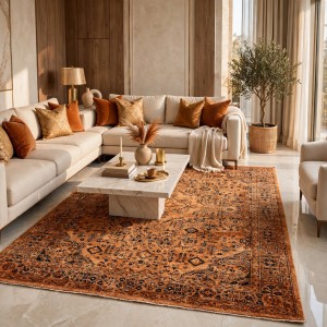 سجاد لونا بوهيمي تركي OE72C برتقالي مقاس 250*350