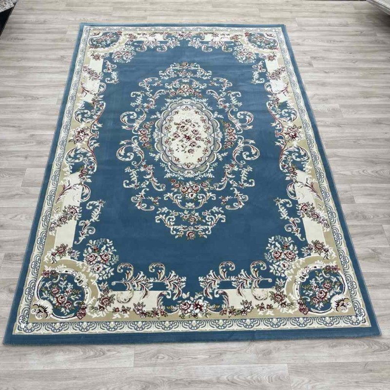 سجاد تركي باريس 6989C لون سماوي مقاس 400*400