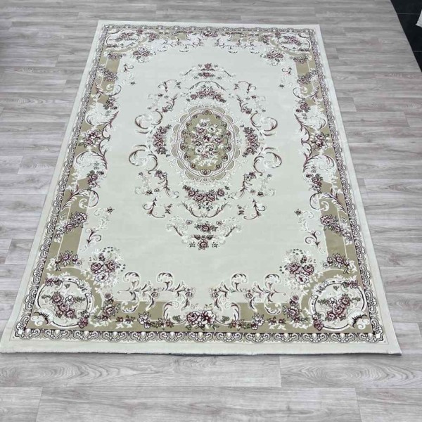 سجاد تركي باريس 6989C لون كريم مقاس 250*350