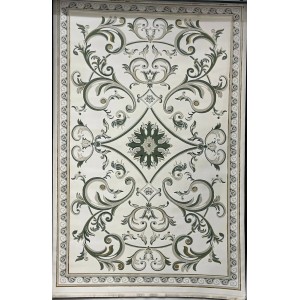 سجاد سفير تركي SRC28A كريم اخضر مقاس 100*300