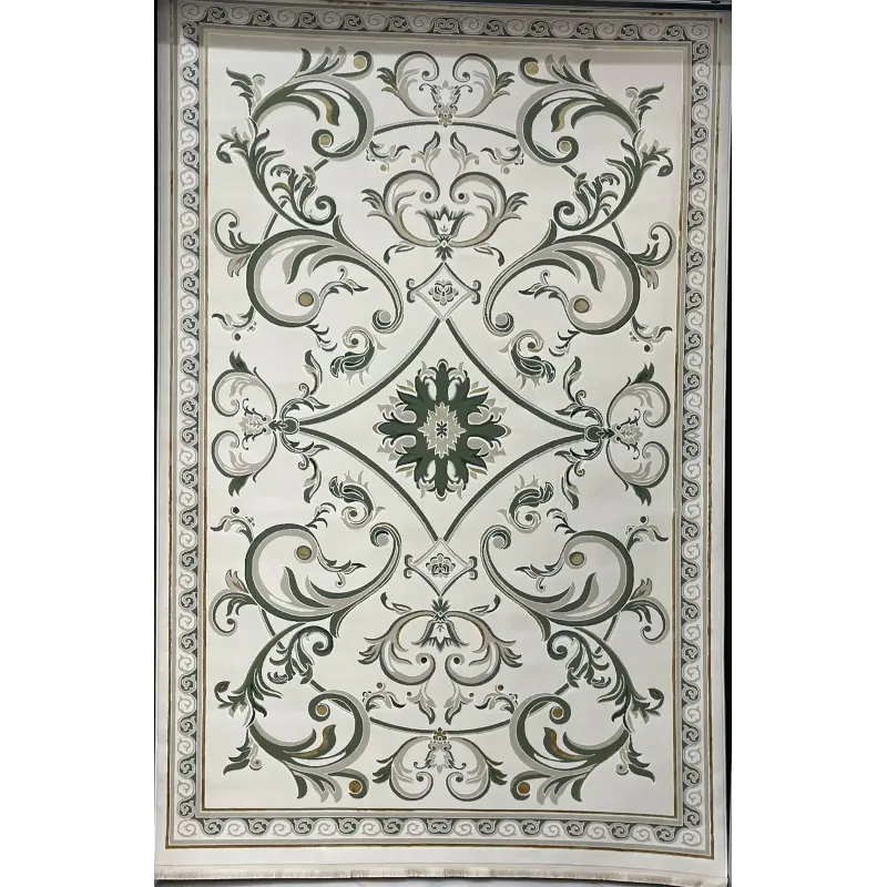 سجاد سفير تركي SRC28A كريم اخضر مقاس 250*350 - سجاد فرنسي شرقي