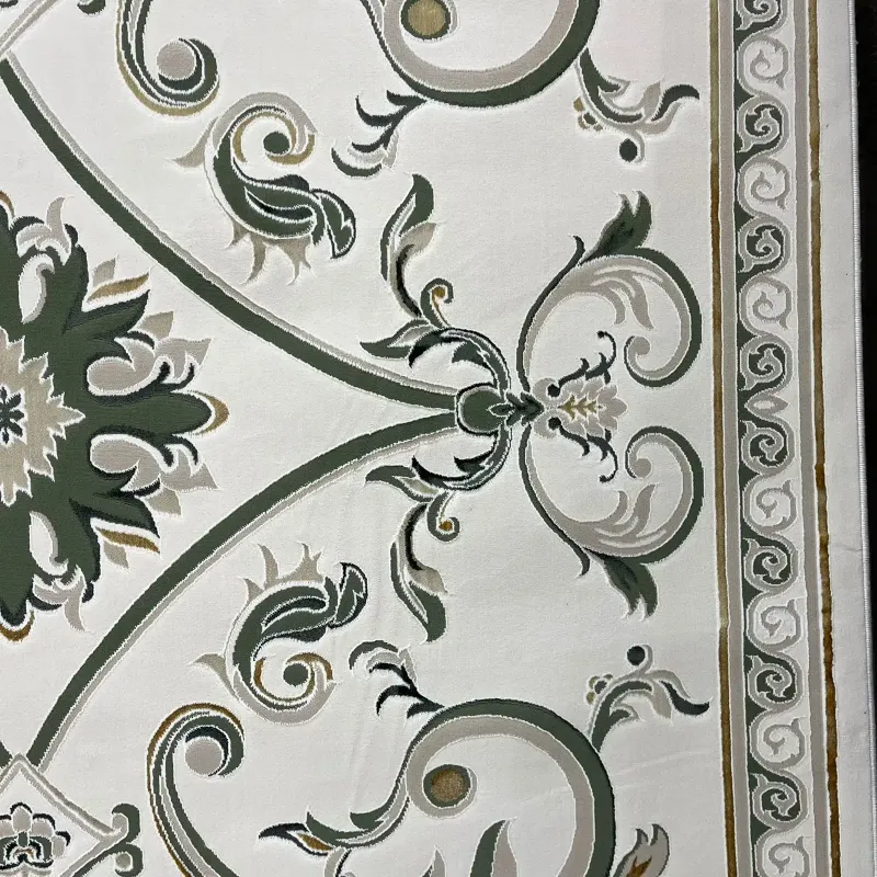 سجاد سفير تركي SRC28A كريم اخضر مقاس 250*350 - سجاد فرنسي شرقي