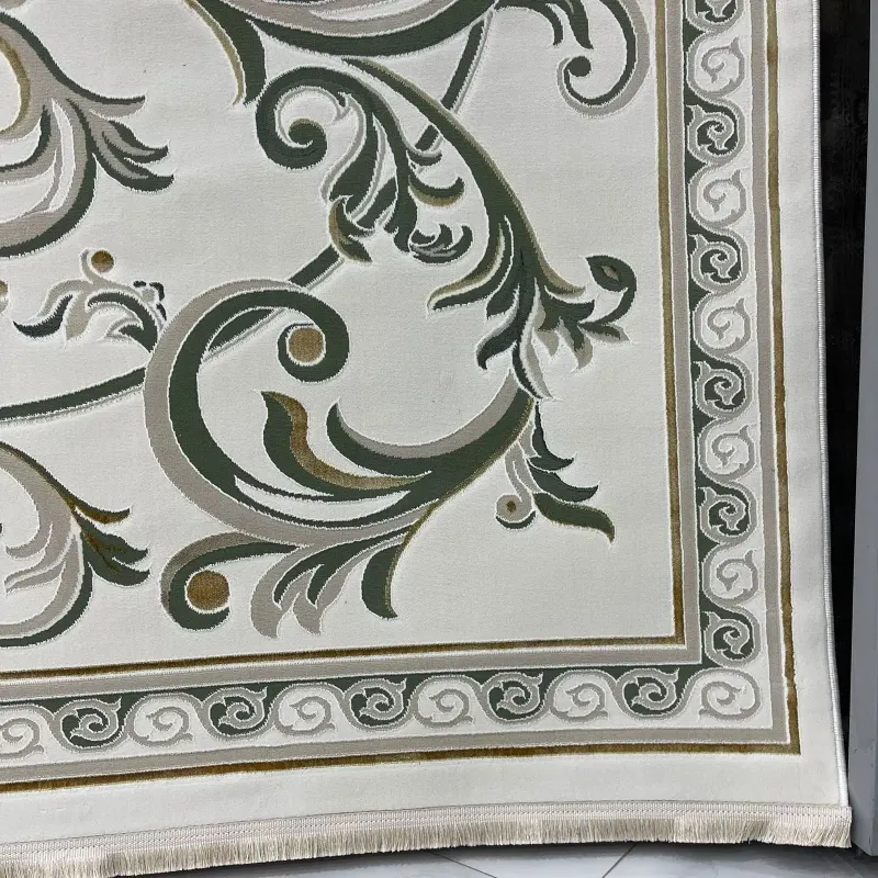 سجاد سفير تركي SRC28A كريم اخضر مقاس 250*350 - سجاد فرنسي شرقي