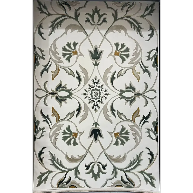 سجاد سفير تركي SRC32C كريم اخضر مقاس 100*200