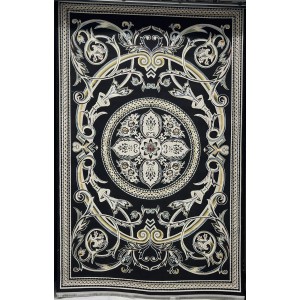 سجاد سفير تركي SRC03A اسود مولتي مقاس 100*300
