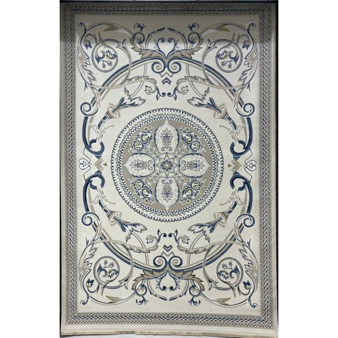 سجاد سفير تركي SRC03A كريم سماوي مقاس 150*220