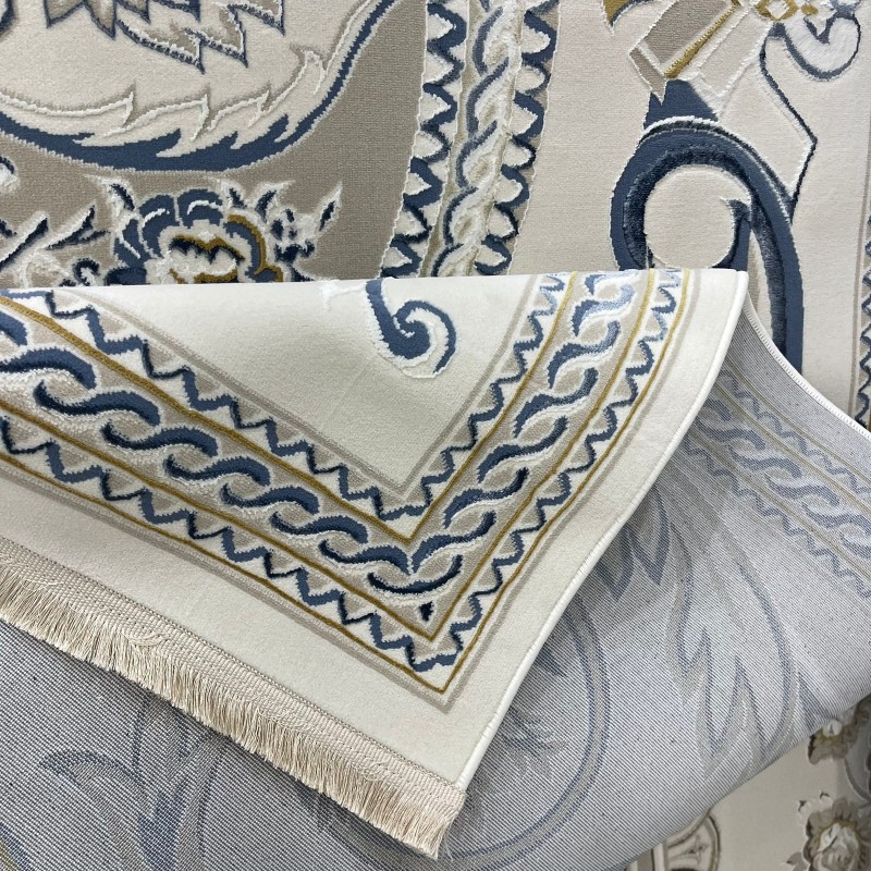 سجاد سفير تركي SRC03A كريم سماوي مقاس  250*350