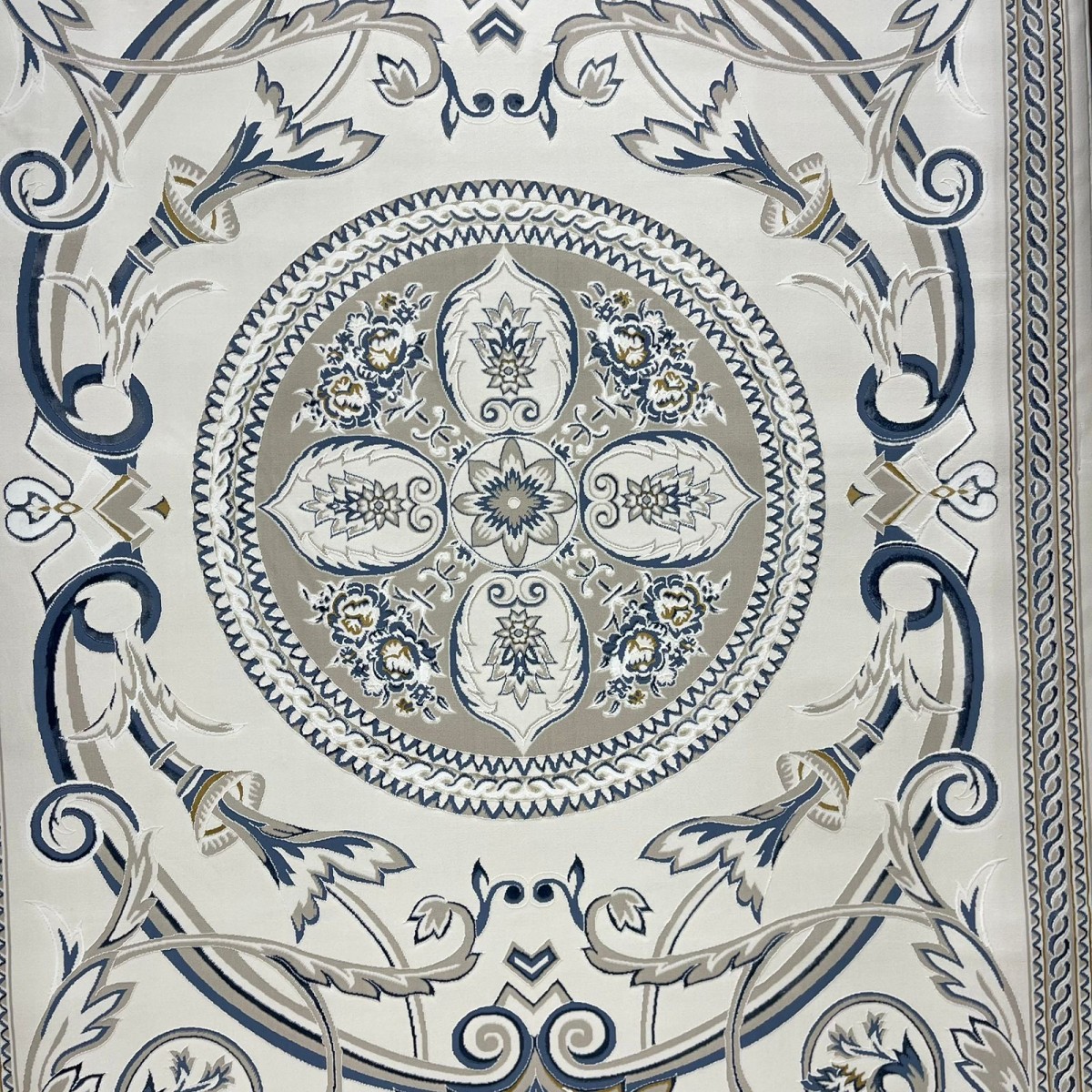 سجاد سفير تركي SRC03A كريم سماوي مقاس  250*350