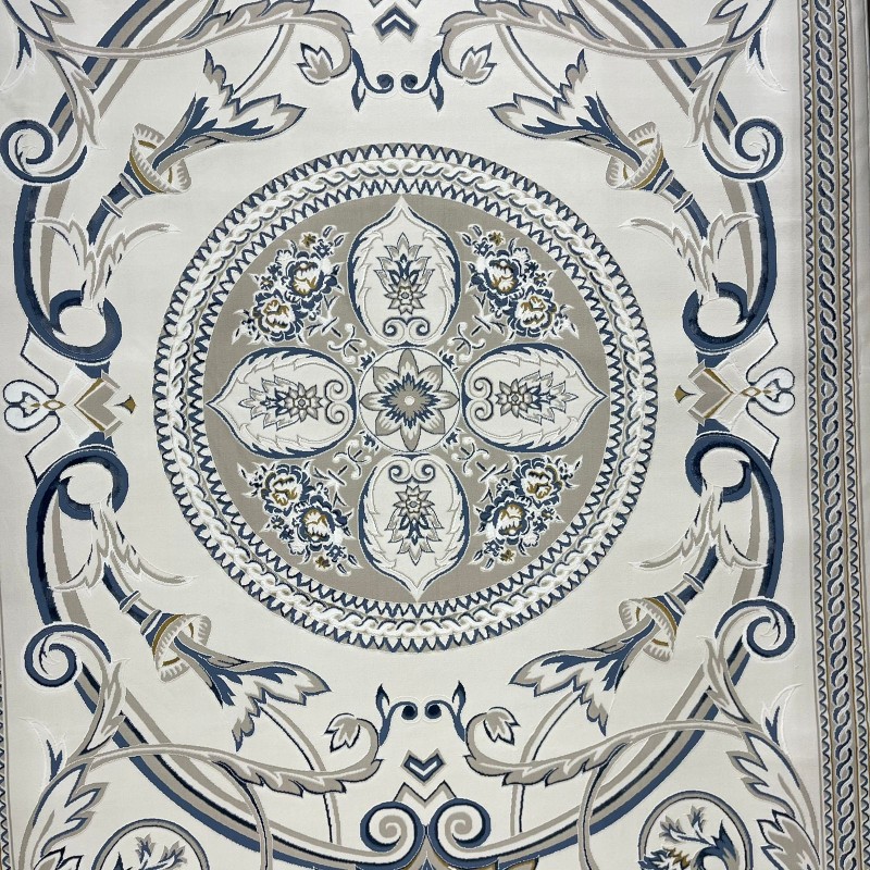 سجاد سفير تركي SRC03A كريم سماوي مقاس  300*400