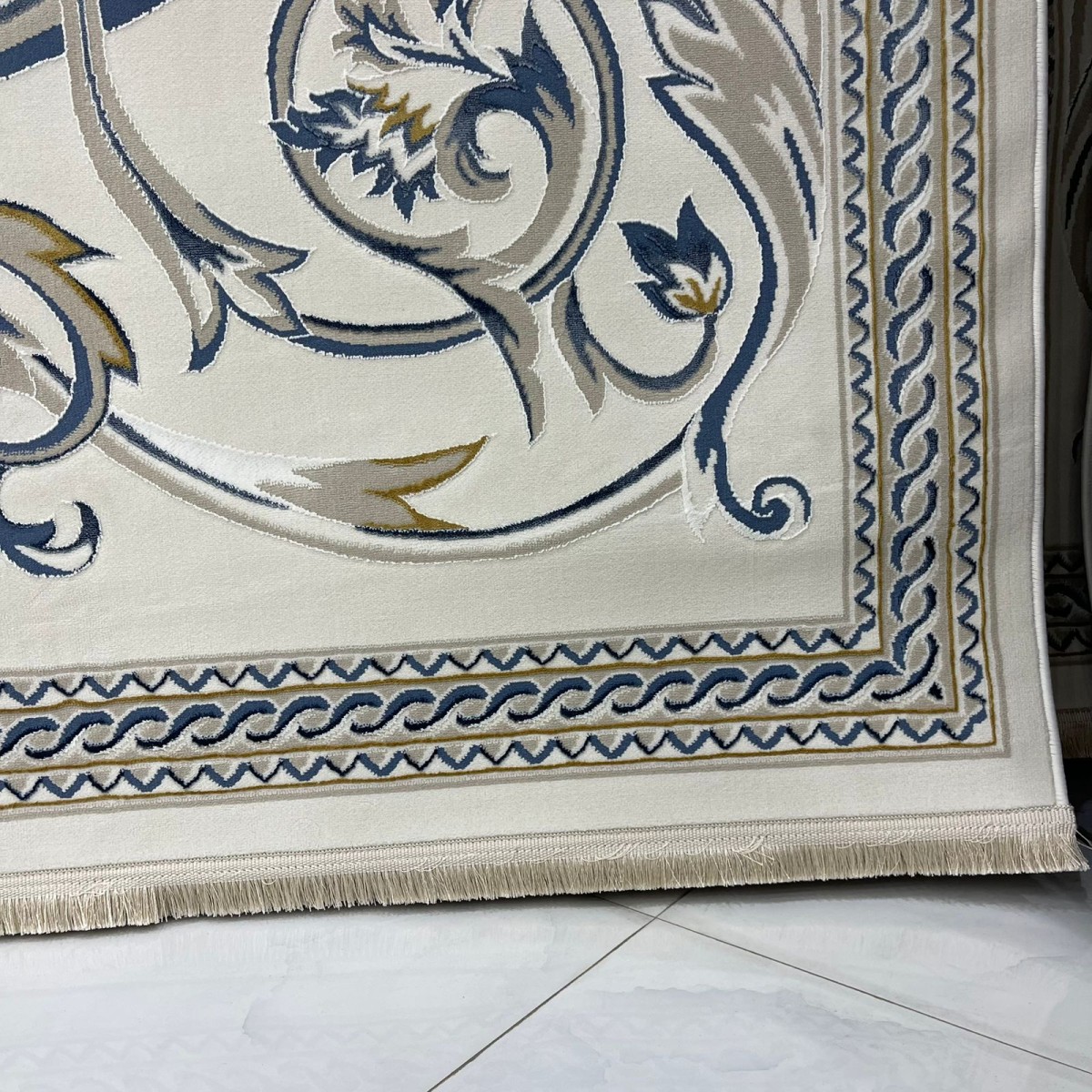 سجاد سفير تركي SRC03A كريم سماوي مقاس  250*350