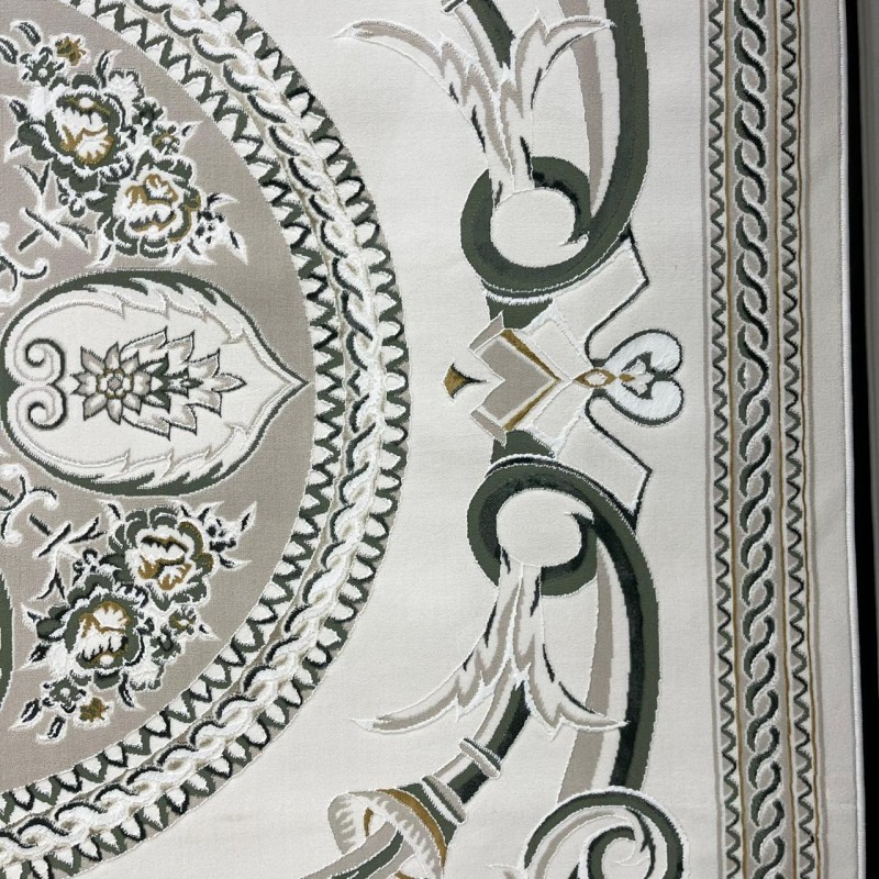 سجاد سفير تركي SRC03A كريم اخضر مقاس 50*80