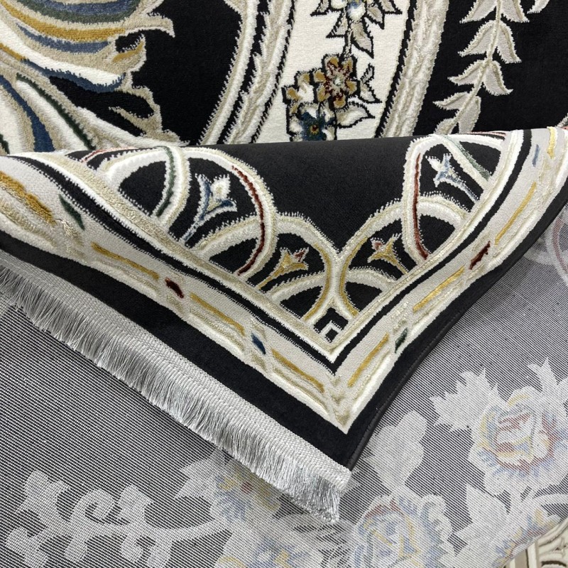 سجاد سفير تركي SRC04A اسود مولتي مقاس 50*80