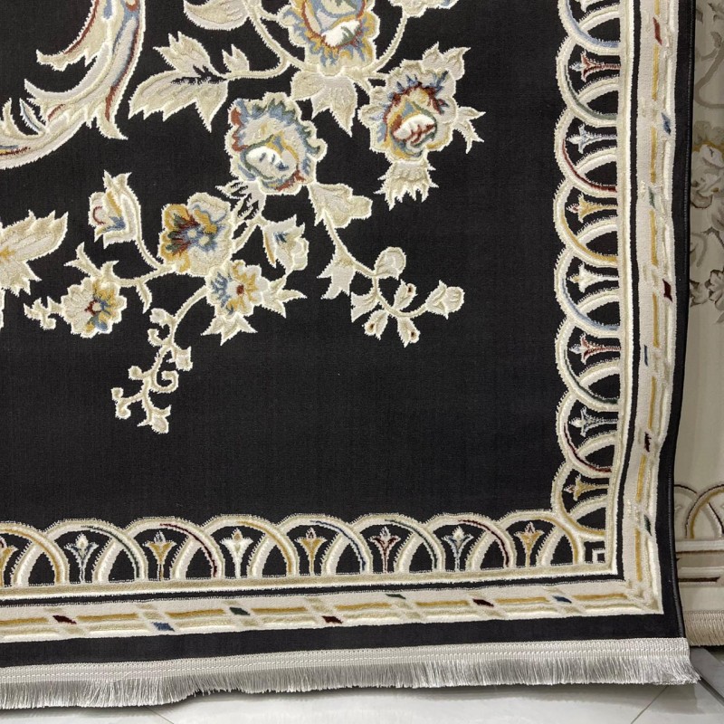 سجاد سفير تركي SRC04A اسود مولتي مقاس 50*80