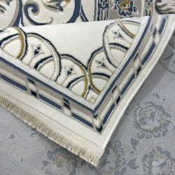 سجاد سفير تركي SRC04A كريم سماوي مقاس 50*80