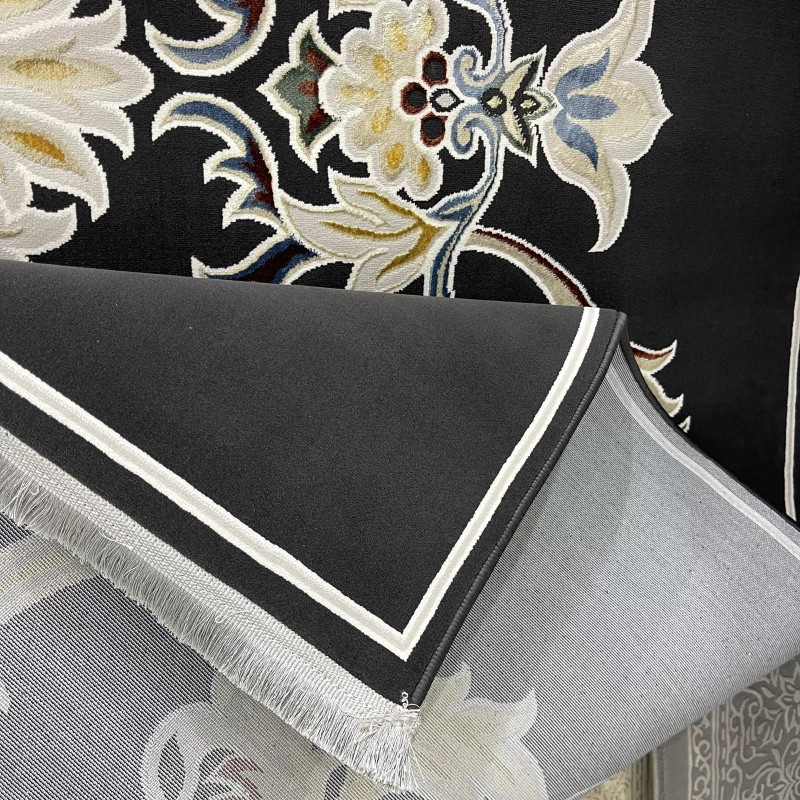 سجاد سفير تركي SRC05A اسود مولتي مقاس 50*80
