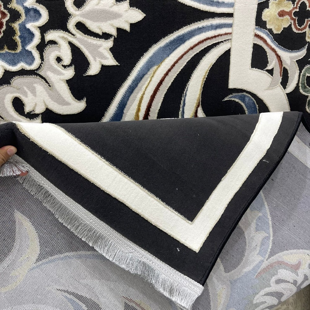 سجاد سفير تركي SRC06A اسود مولتي مقاس  300*400