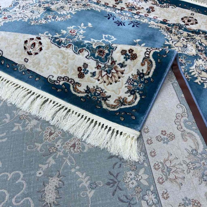 سجاد تركي سوبر اصفهان C709A لون سماوي مقاس 250*350