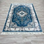 سجاد تركي سوبر اصفهان C709A لون سماوي مقاس 250*350