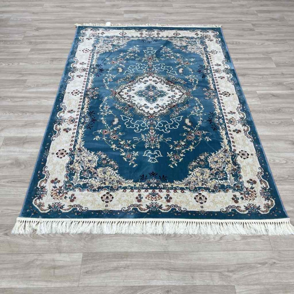سجاد تركي سوبر اصفهان C709A لون سماوي مقاس 250*350