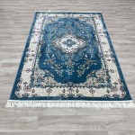 سجاد تركي سوبر اصفهان C709A لون سماوي مقاس 250*350