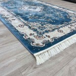 سجاد تركي سوبر اصفهان C709A لون سماوي مقاس 250*350