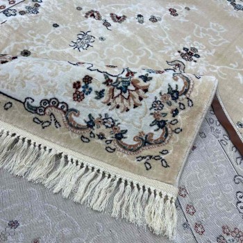 سجاد تركي سوبر اصفهان C709B لون كريم مقاس 250*350
