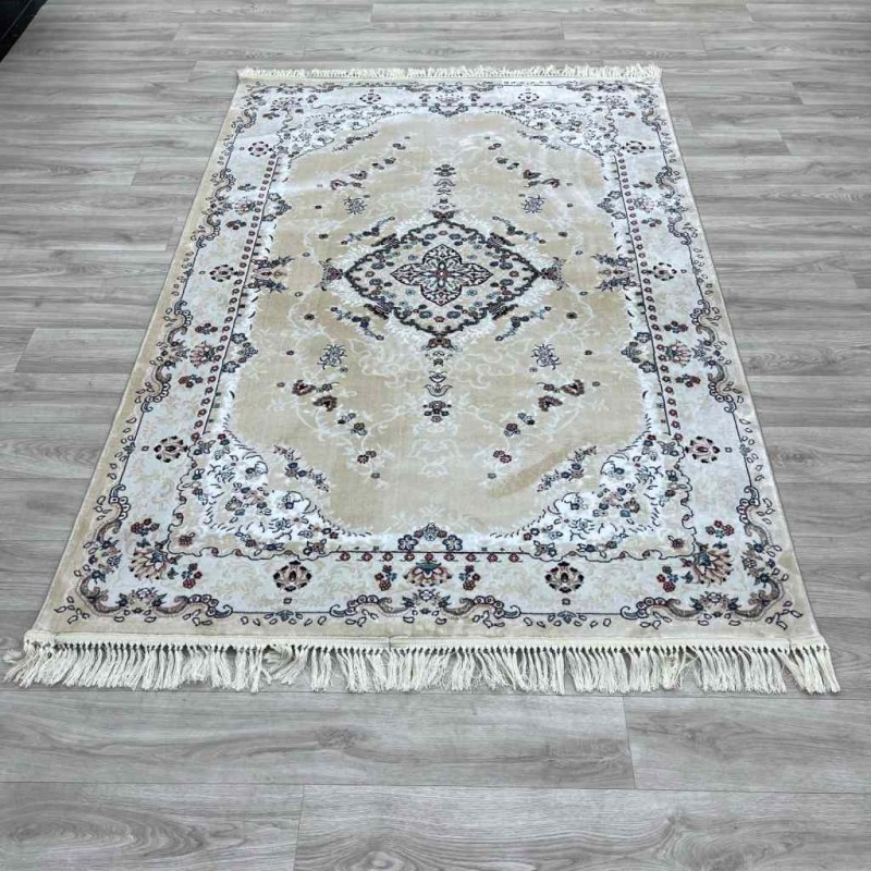 سجاد تركي سوبر اصفهان C709B لون كريم مقاس 100*500