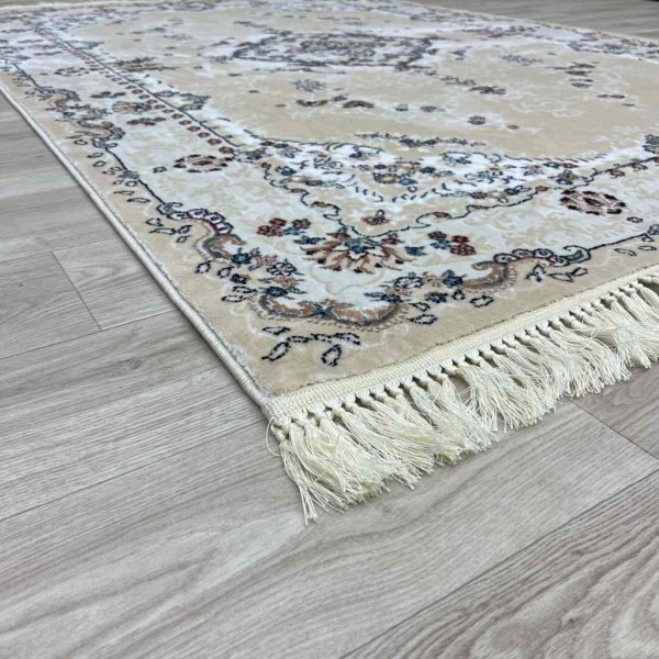 سجاد تركي سوبر اصفهان C709B لون كريم مقاس 150*220