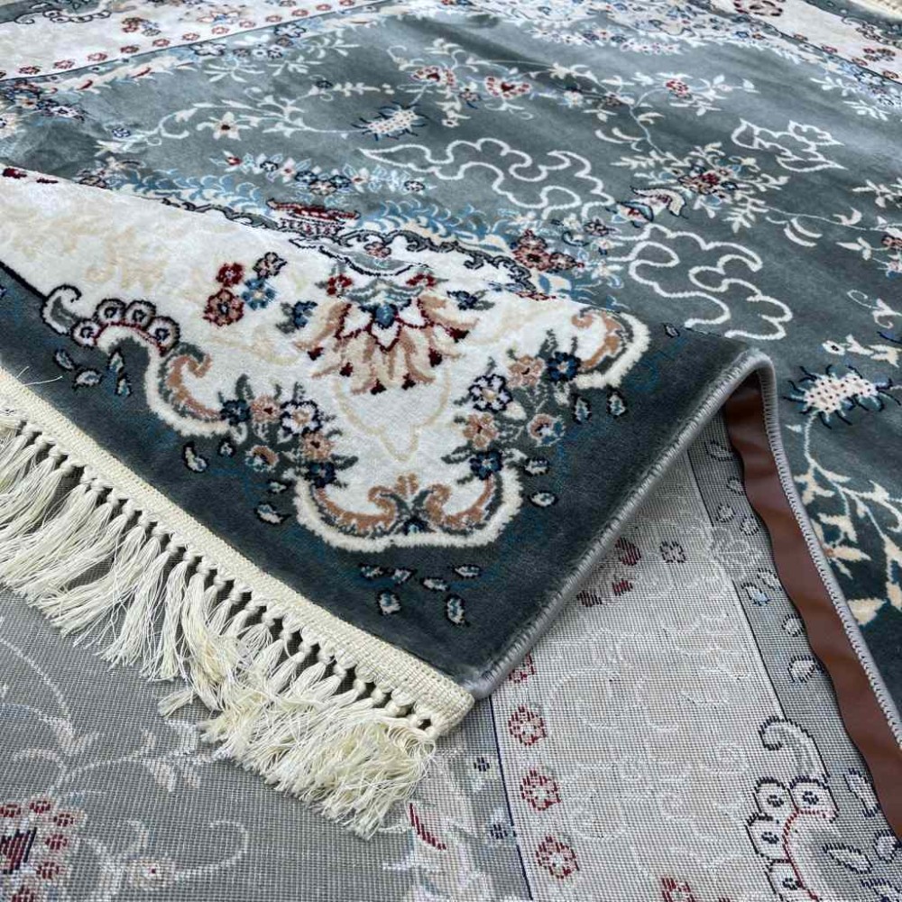 سجاد تركي سوبر اصفهان C709A لون رصاصي مقاس 50*80