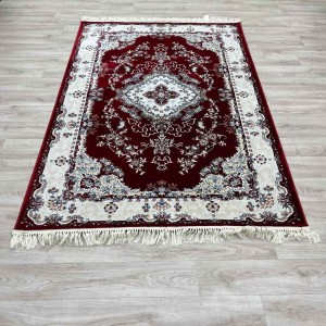 سجاد تركي سوبر اصفهان C709A لون احمر عنابي مقاس 100*500