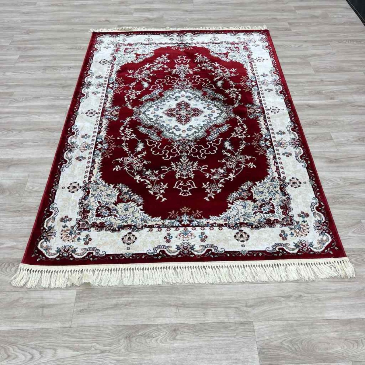 سجاد تركي سوبر اصفهان C709A لون احمر عنابي مقاس 400*400