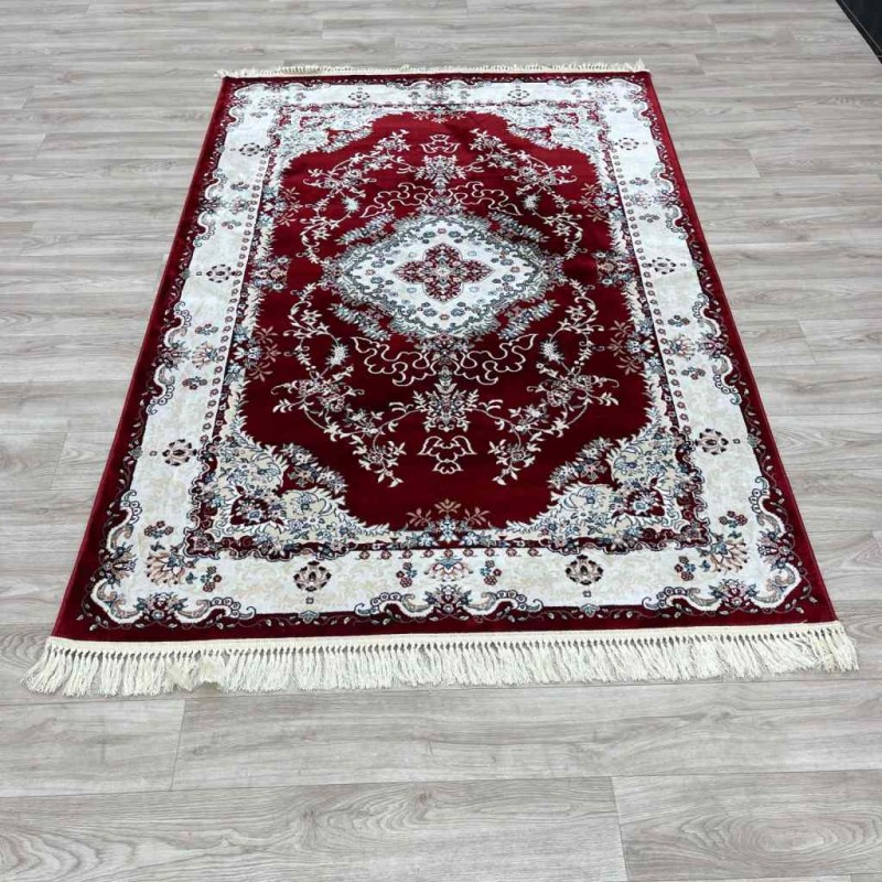 سجاد تركي سوبر اصفهان C709A لون احمر عنابي مقاس 250*350