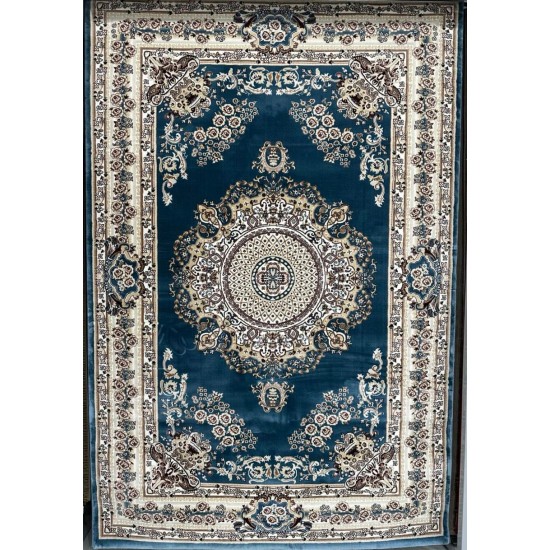 Turkish carpet Super Million 3658D navy color size 300*400