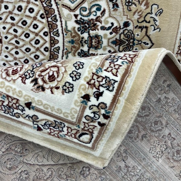 سجاد تركي سوبر مليون 3658D لون بيج مقاس 100*400