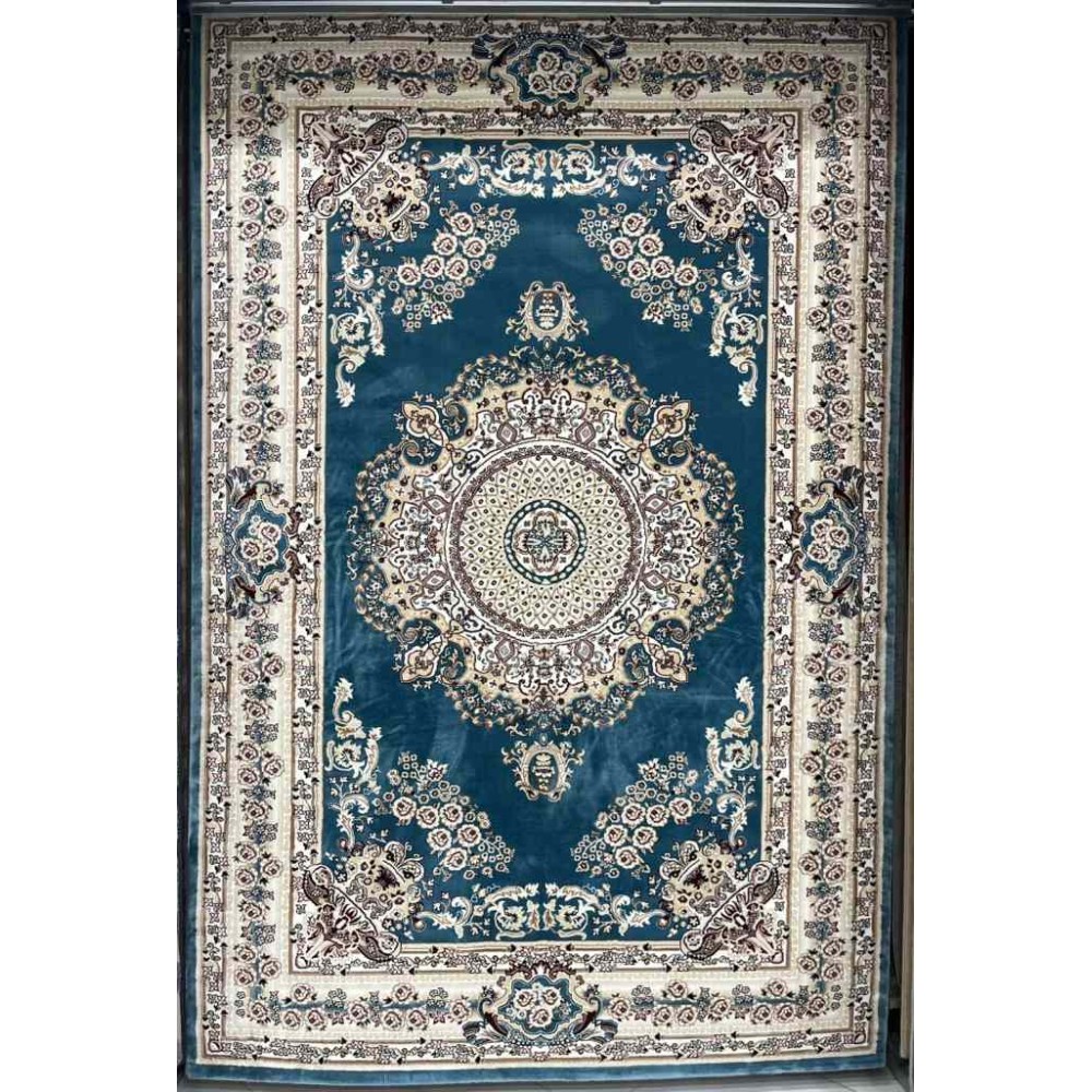 سجاد تركي سوبر مليون 3658D لون سماوي مقاس 50*80
