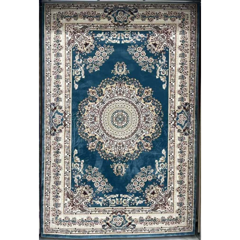 سجاد تركي سوبر مليون 3658D لون سماوي مقاس 50*80