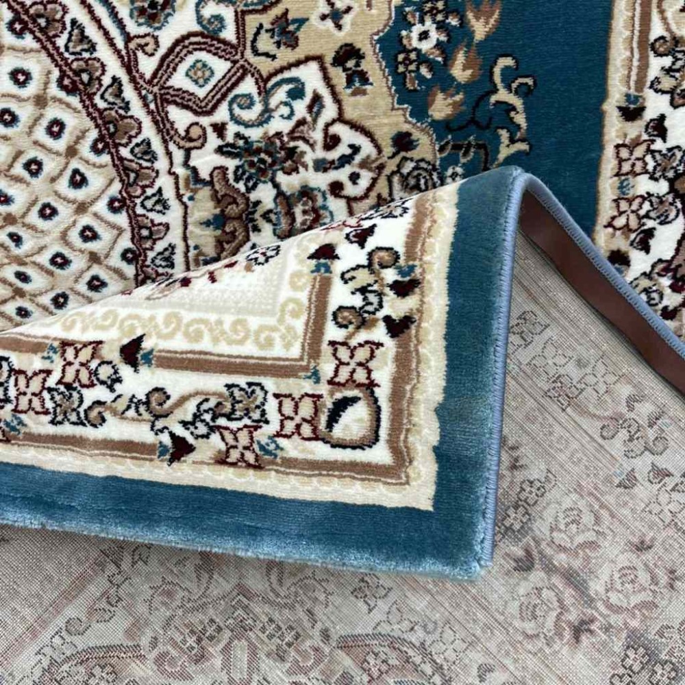 سجاد تركي سوبر مليون 3658D لون سماوي مقاس 50*80