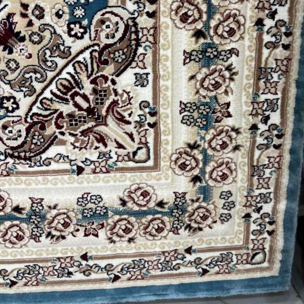سجاد تركي سوبر مليون 3658D لون سماوي مقاس 500*600