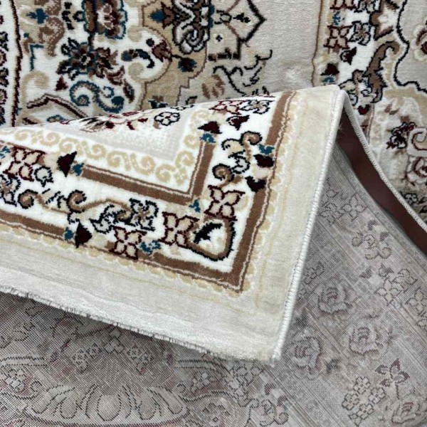 سجاد تركي سوبر مليون 3658D لون كريم مقاس 150*220