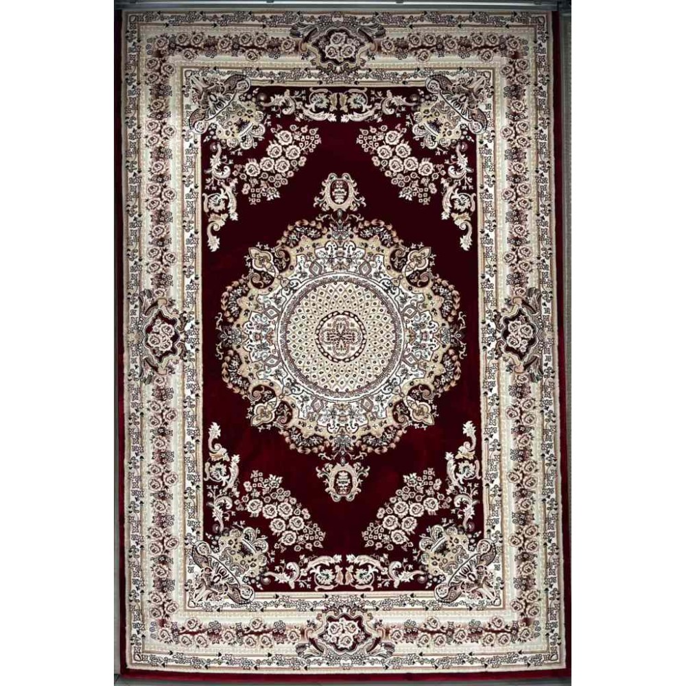 سجاد تركي سوبر مليون 3658D لون عنابي مقاس 400*600