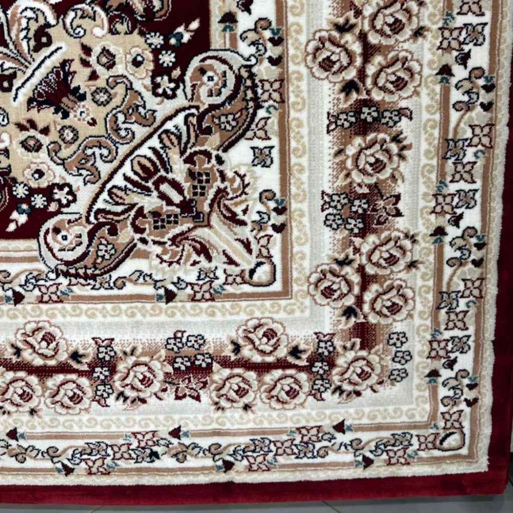 سجاد تركي سوبر مليون 3658D لون عنابي مقاس 400*600