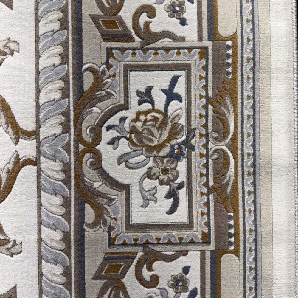 سجاد تركي اندلس J687AF كريم رصاصي مقاس 200*200