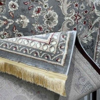 سجاد تركي حرير N232A رصاصي مقاس 50*80